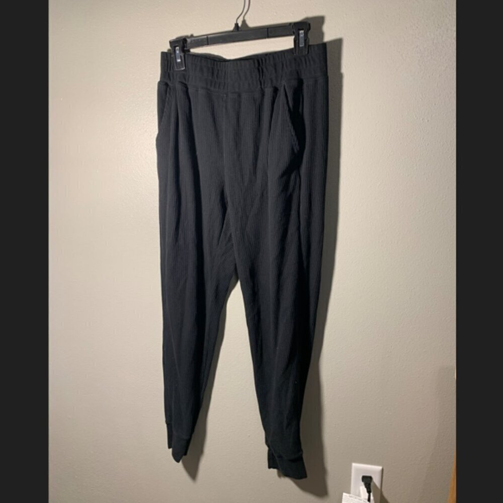 Zyia black sleep pants (waffle style)